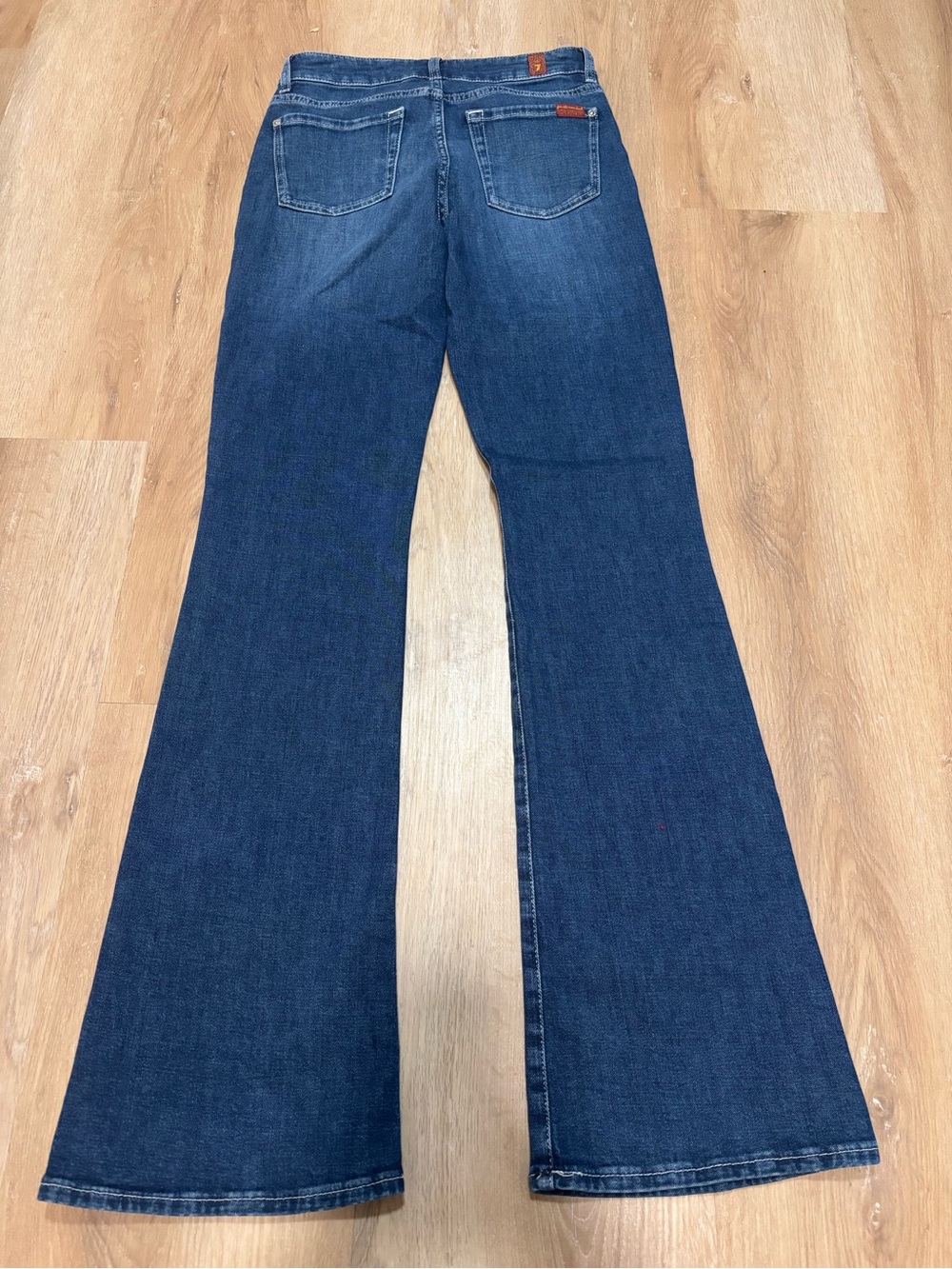 7 For All Mankind Indigo Flare Wide-Leg Jeans size 25 - Picture 6 of 6